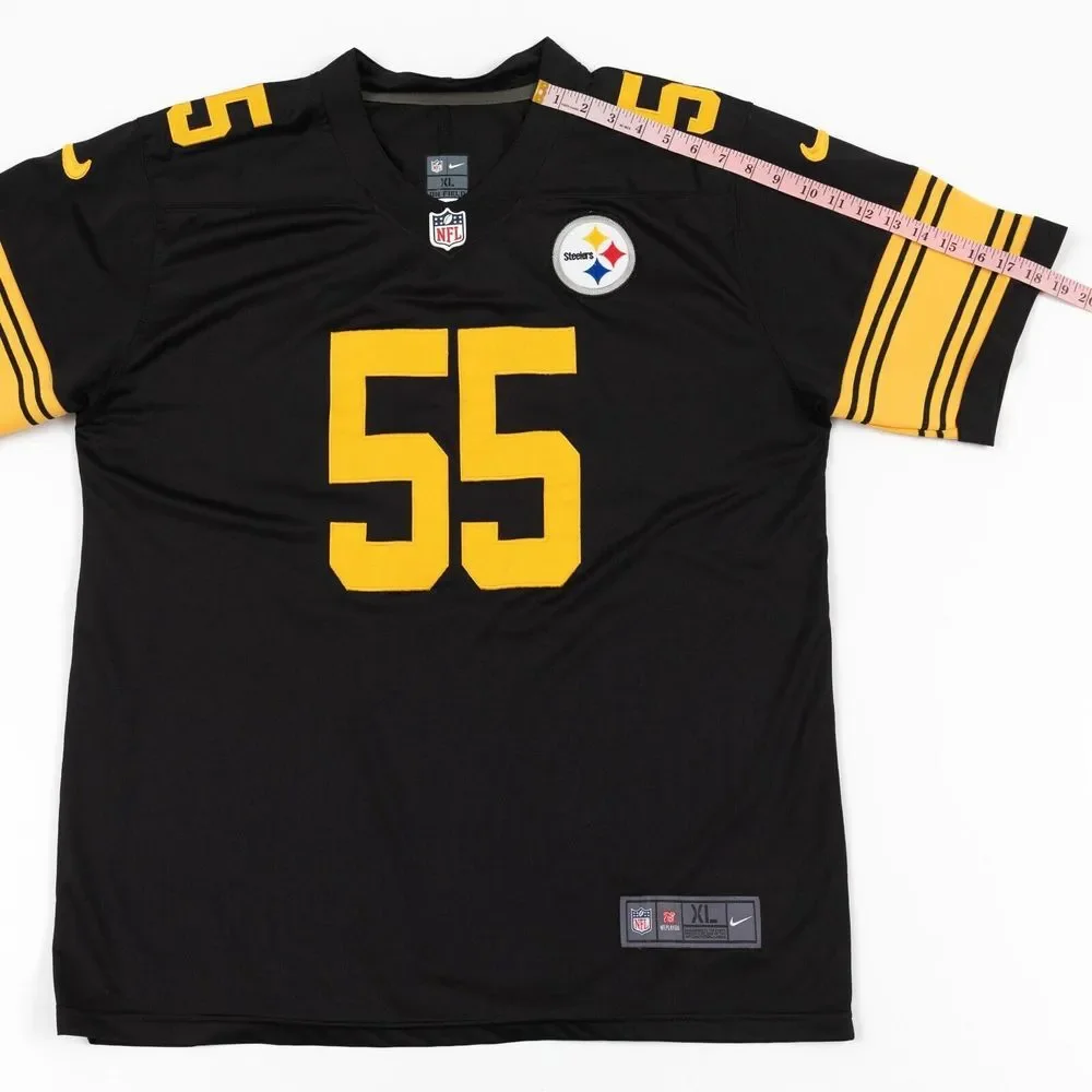 Pittsburgh Steelers Devin Bush Home Jersey Men's XL Nike On Field Stitched Black